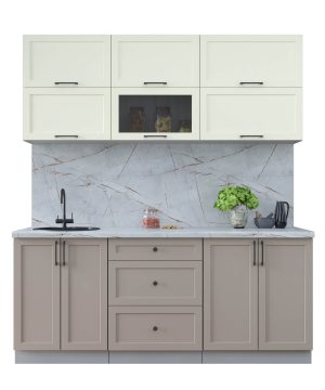 ГОТОВАЯ КУХНЯ ТРЕНД SOFT-TOUCH 1,9Б (БЕЛЫЙ/ ЛУНА)