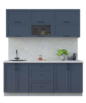 ГОТОВАЯ КУХНЯ ТРЕНД SOFT-TOUCH 1,9Б (ИНДИГО/ ИНДИГО)