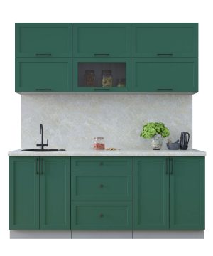 ГОТОВАЯ КУХНЯ ТРЕНД SOFT-TOUCH 1,9Б (ИЗУМРУД/ ИЗУМРУД)