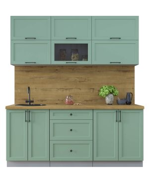 ГОТОВАЯ КУХНЯ ТРЕНД SOFT-TOUCH 1,9Б (МЯТА/ МЯТА)