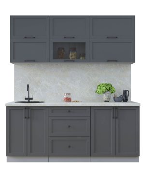 ГОТОВАЯ КУХНЯ ТРЕНД SOFT-TOUCH 1,9Б (ПЕПЕЛ/ ПЕПЕЛ)