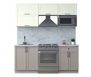 ГОТОВАЯ КУХНЯ ТРЕНД SOFT-TOUCH 1,9В (БЕЛЫЙ/ ЛУНА)