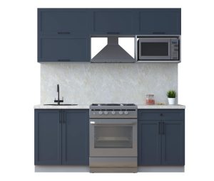 ГОТОВАЯ КУХНЯ ТРЕНД SOFT-TOUCH 1,9В (ИНДИГО/ ИНДИГО)
