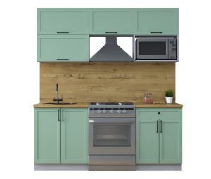 ГОТОВАЯ КУХНЯ ТРЕНД SOFT-TOUCH 1,9В (МЯТА/ МЯТА)