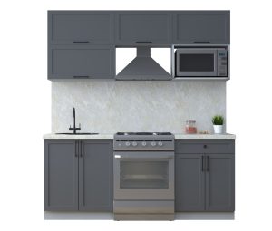 ГОТОВАЯ КУХНЯ ТРЕНД SOFT-TOUCH 1,9В (ПЕПЕЛ/ ПЕПЕЛ)