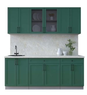 ГОТОВАЯ КУХНЯ ТРЕНД SOFT-TOUCH 2,0А (ИЗУМРУД/ ИЗУМРУД)