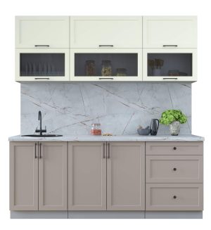 ГОТОВАЯ КУХНЯ ТРЕНД SOFT-TOUCH 2,0Б (БЕЛЫЙ/ ЛУНА)