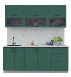 ГОТОВАЯ КУХНЯ ТРЕНД SOFT-TOUCH 2,0Б (ИЗУМРУД/ ИЗУМРУД)