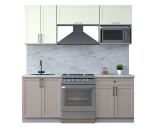 ГОТОВАЯ КУХНЯ ТРЕНД SOFT-TOUCH 2,0В (БЕЛЫЙ/ ЛУНА)