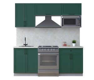 ГОТОВАЯ КУХНЯ ТРЕНД SOFT-TOUCH 2,0В (ИЗУМРУД/ ИЗУМРУД)