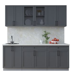 ГОТОВАЯ КУХНЯ ТРЕНД SOFT-TOUCH 2,1А (ПЕПЕЛ/ ПЕПЕЛ)