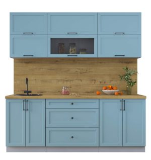 ГОТОВАЯ КУХНЯ ТРЕНД SOFT-TOUCH 2,1Б (ОКЕАН/ ОКЕАН)