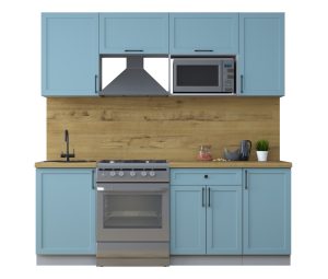 ГОТОВАЯ КУХНЯ ТРЕНД SOFT-TOUCH 2,1В (ОКЕАН/ ОКЕАН)
