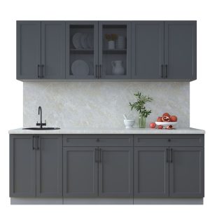 ГОТОВАЯ КУХНЯ ТРЕНД SOFT-TOUCH 2,2А (ПЕПЕЛ/ ПЕПЕЛ)