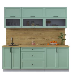 ГОТОВАЯ КУХНЯ ТРЕНД SOFT-TOUCH 2,2Б (МЯТА/ МЯТА)