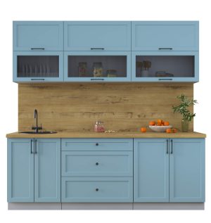 ГОТОВАЯ КУХНЯ ТРЕНД SOFT-TOUCH 2,2Б (ОКЕАН/ ОКЕАН)