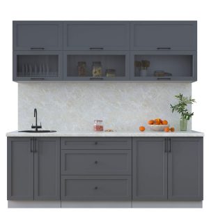 ГОТОВАЯ КУХНЯ ТРЕНД SOFT-TOUCH 2,2Б (ПЕПЕЛ/ ПЕПЕЛ)