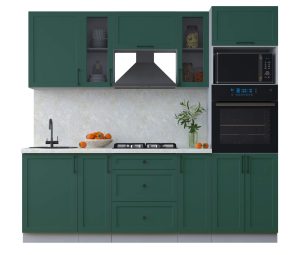 ГОТОВАЯ КУХНЯ ТРЕНД SOFT-TOUCH 2,3В (ИЗУМРУД/ ИЗУМРУД)