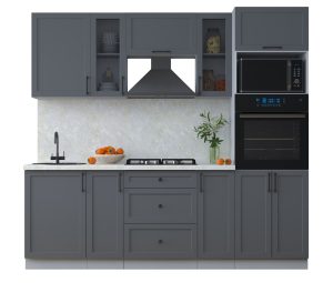 ГОТОВАЯ КУХНЯ ТРЕНД SOFT-TOUCH 2,3В (ПЕПЕЛ/ ПЕПЕЛ)