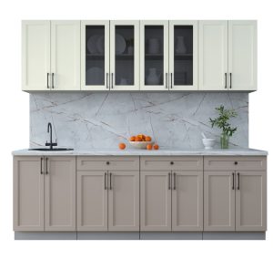 ГОТОВАЯ КУХНЯ ТРЕНД SOFT-TOUCH 2,4А (БЕЛЫЙ/ ЛУНА)