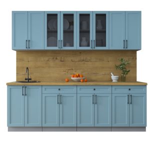 ГОТОВАЯ КУХНЯ ТРЕНД SOFT-TOUCH 2,4А (ОКЕАН/ ОКЕАН)