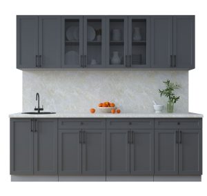 ГОТОВАЯ КУХНЯ ТРЕНД SOFT-TOUCH 2,4А (ПЕПЕЛ/ ПЕПЕЛ)