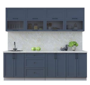 ГОТОВАЯ КУХНЯ ТРЕНД SOFT-TOUCH 2,4Б (ИНДИГО/ ИНДИГО)
