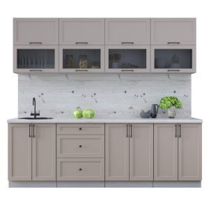 ГОТОВАЯ КУХНЯ ТРЕНД SOFT-TOUCH 2,4Б (ЛУНА/ ЛУНА)