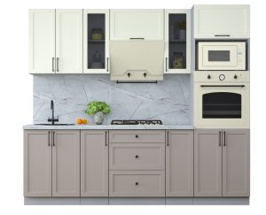 ГОТОВАЯ КУХНЯ ТРЕНД SOFT-TOUCH 2,4В (БЕЛЫЙ/ ЛУНА)