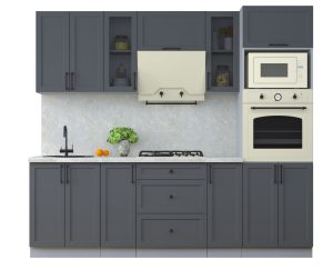 ГОТОВАЯ КУХНЯ ТРЕНД SOFT-TOUCH 2,4В (ПЕПЕЛ/ ПЕПЕЛ)