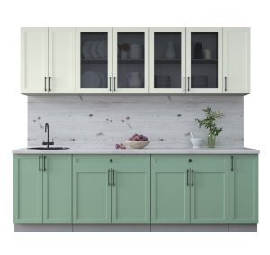 ГОТОВАЯ КУХНЯ ТРЕНД SOFT-TOUCH 2,5А (БЕЛЫЙ/ МЯТА)