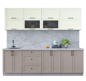 ГОТОВАЯ КУХНЯ ТРЕНД SOFT-TOUCH 2,5Б (БЕЛЫЙ/ ЛУНА)