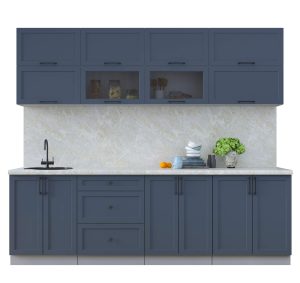 ГОТОВАЯ КУХНЯ ТРЕНД SOFT-TOUCH 2,5Б (ИНДИГО/ ИНДИГО)