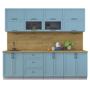 ГОТОВАЯ КУХНЯ ТРЕНД SOFT-TOUCH 2,5Б (ОКЕАН/ ОКЕАН)