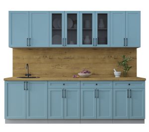 ГОТОВАЯ КУХНЯ ТРЕНД SOFT-TOUCH 2,6А (ОКЕАН/ ОКЕАН)