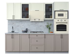 ГОТОВАЯ КУХНЯ ТРЕНД SOFT-TOUCH 2,6В (БЕЛЫЙ/ ЛУНА)