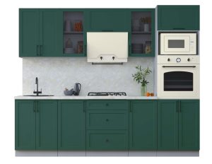 ГОТОВАЯ КУХНЯ ТРЕНД SOFT-TOUCH 2,6В (ИЗУМРУД/ ИЗУМРУД)