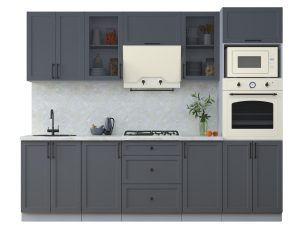 ГОТОВАЯ КУХНЯ ТРЕНД SOFT-TOUCH 2,6В (ПЕПЕЛ/ ПЕПЕЛ)