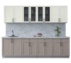 ГОТОВАЯ КУХНЯ ТРЕНД SOFT-TOUCH 2,7А (БЕЛЫЙ/ ЛУНА)