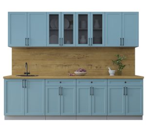 ГОТОВАЯ КУХНЯ ТРЕНД SOFT-TOUCH 2,7А (ОКЕАН/ ОКЕАН)