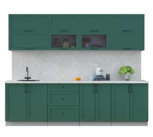 ГОТОВАЯ КУХНЯ ТРЕНД SOFT-TOUCH 2,7Б (ИЗУМРУД/ ИЗУМРУД)