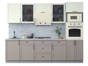 ГОТОВАЯ КУХНЯ ТРЕНД SOFT-TOUCH 2,7В (БЕЛЫЙ/ ЛУНА)