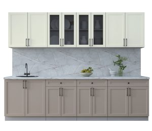 ГОТОВАЯ КУХНЯ ТРЕНД SOFT-TOUCH 2,8А (БЕЛЫЙ/ ЛУНА)