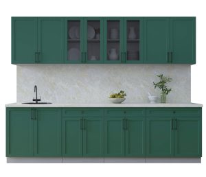 ГОТОВАЯ КУХНЯ ТРЕНД SOFT-TOUCH 2,8А (ИЗУМРУД/ ИЗУМРУД)