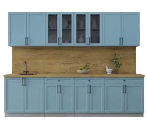 ГОТОВАЯ КУХНЯ ТРЕНД SOFT-TOUCH 2,8А (ОКЕАН/ ОКЕАН)