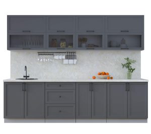 ГОТОВАЯ КУХНЯ ТРЕНД SOFT-TOUCH 2,8Б (ПЕПЕЛ/ ПЕПЕЛ)