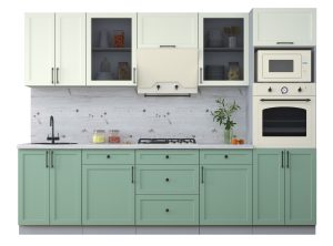 ГОТОВАЯ КУХНЯ ТРЕНД SOFT-TOUCH 2,8В (БЕЛЫЙ/ МЯТА)