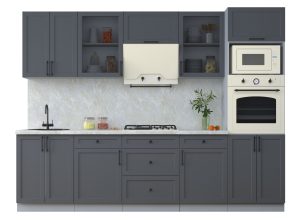 ГОТОВАЯ КУХНЯ ТРЕНД SOFT-TOUCH 2,8В (ПЕПЕЛ/ ПЕПЕЛ)