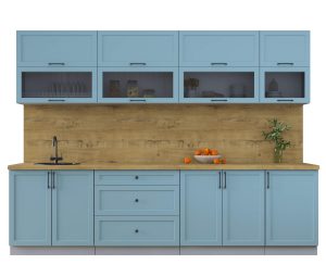 ГОТОВАЯ КУХНЯ ТРЕНД SOFT-TOUCH 2,9Б (ОКЕАН/ ОКЕАН)