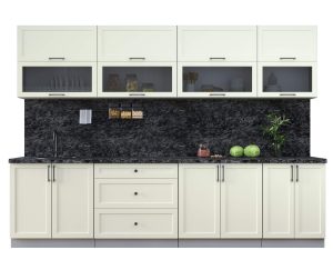 ГОТОВАЯ КУХНЯ ТРЕНД SOFT-TOUCH 3,0Б (БЕЛЫЙ/ БЕЛЫЙ)